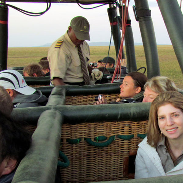 Balloon safari launch at dawn in Serengeti Tanzani